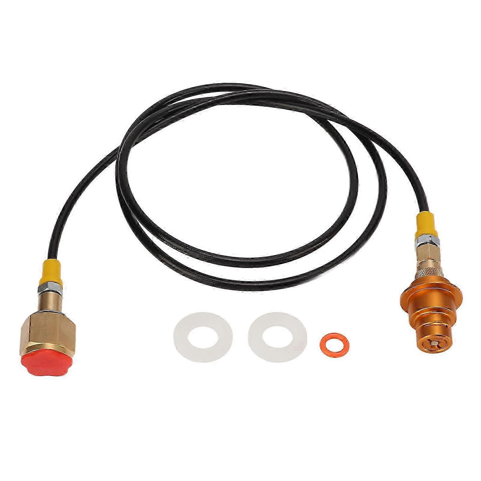 CO2 Tank Adapter Hose 60 Inch Brass ABS Soda Machine Quick Connection Adapter Hose with Quick Disconnect