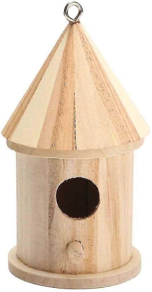 خشبي الطيور البيت بيردهاوس شنقا عش التعشيش مربع مع هوك المنزل حديقة ديكور