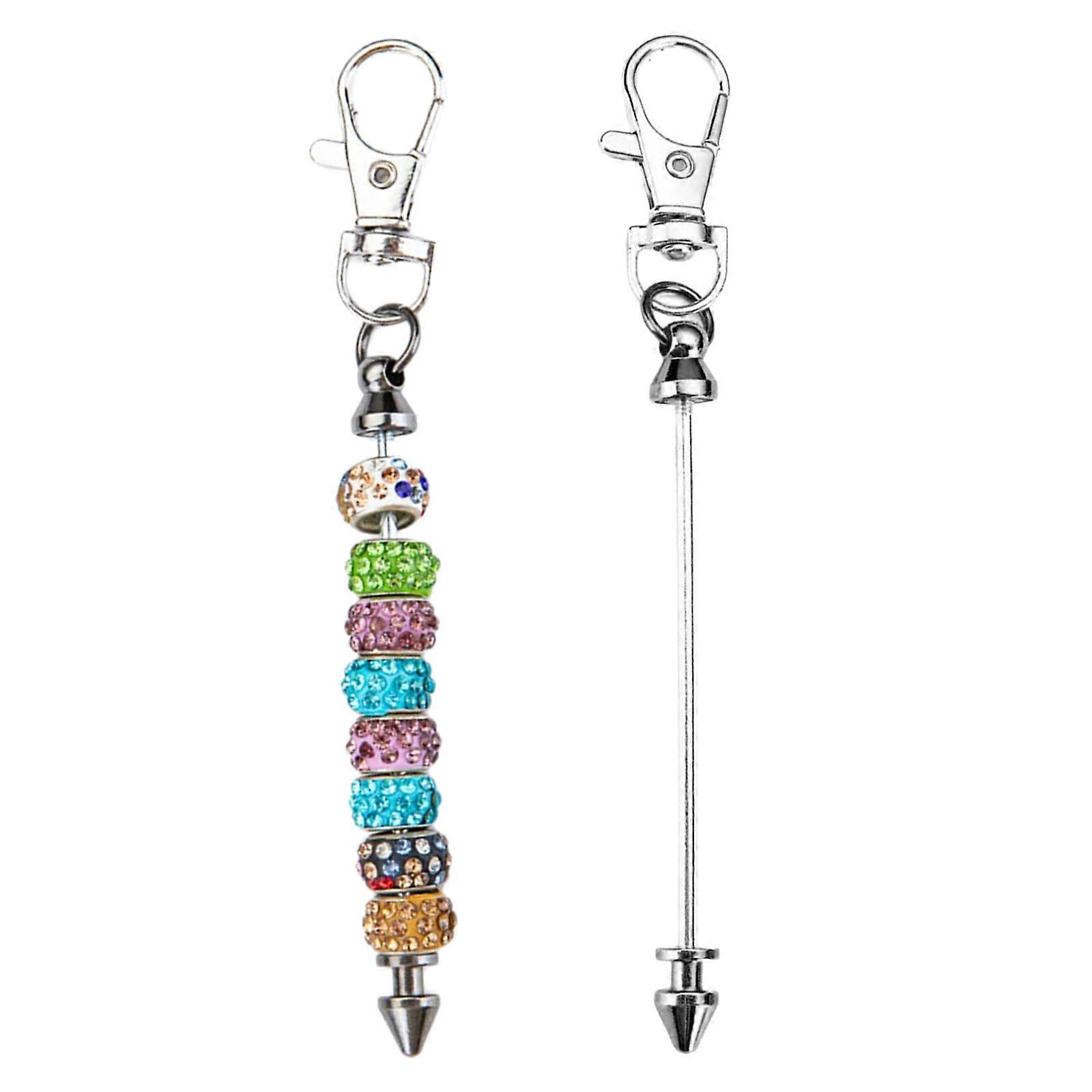 5Pcs Beaded Keyring Sturdy Alloy Construction Unique Key Holder Bead ...