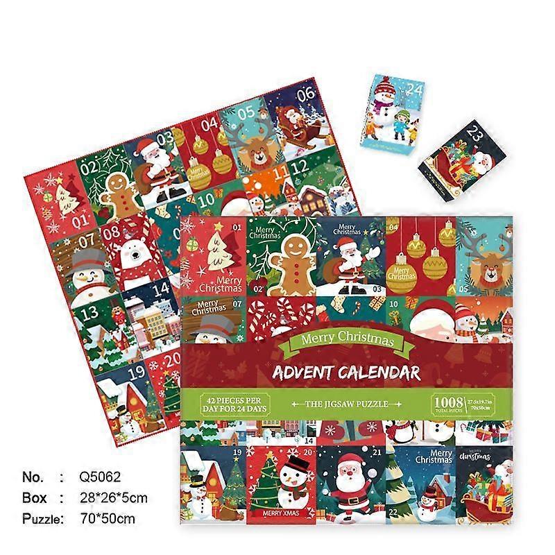 Puzzle Advent Calendar 2023, 1008 Puzzle Pieces 24 Days Christmas Countdown Advent Calendars, Christmas Gift Idea for Kids