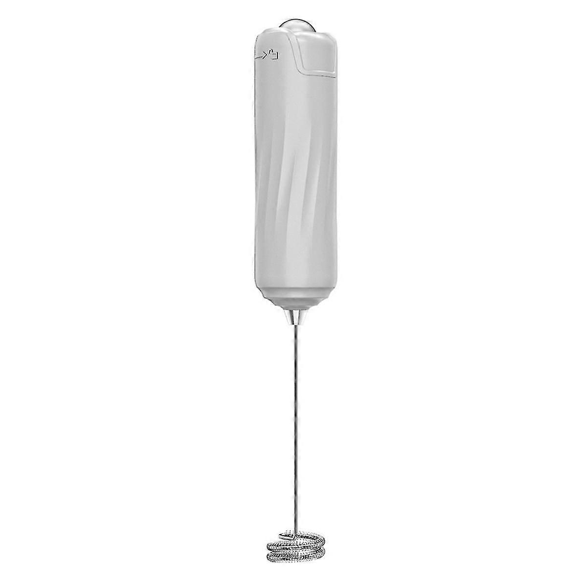Milchaufschäumer Stab Getränkemischer Handaufschäumer Elektrischer Schneebesen, Minimixer und Elektromixer Kaffeeaufschäumer Weiß