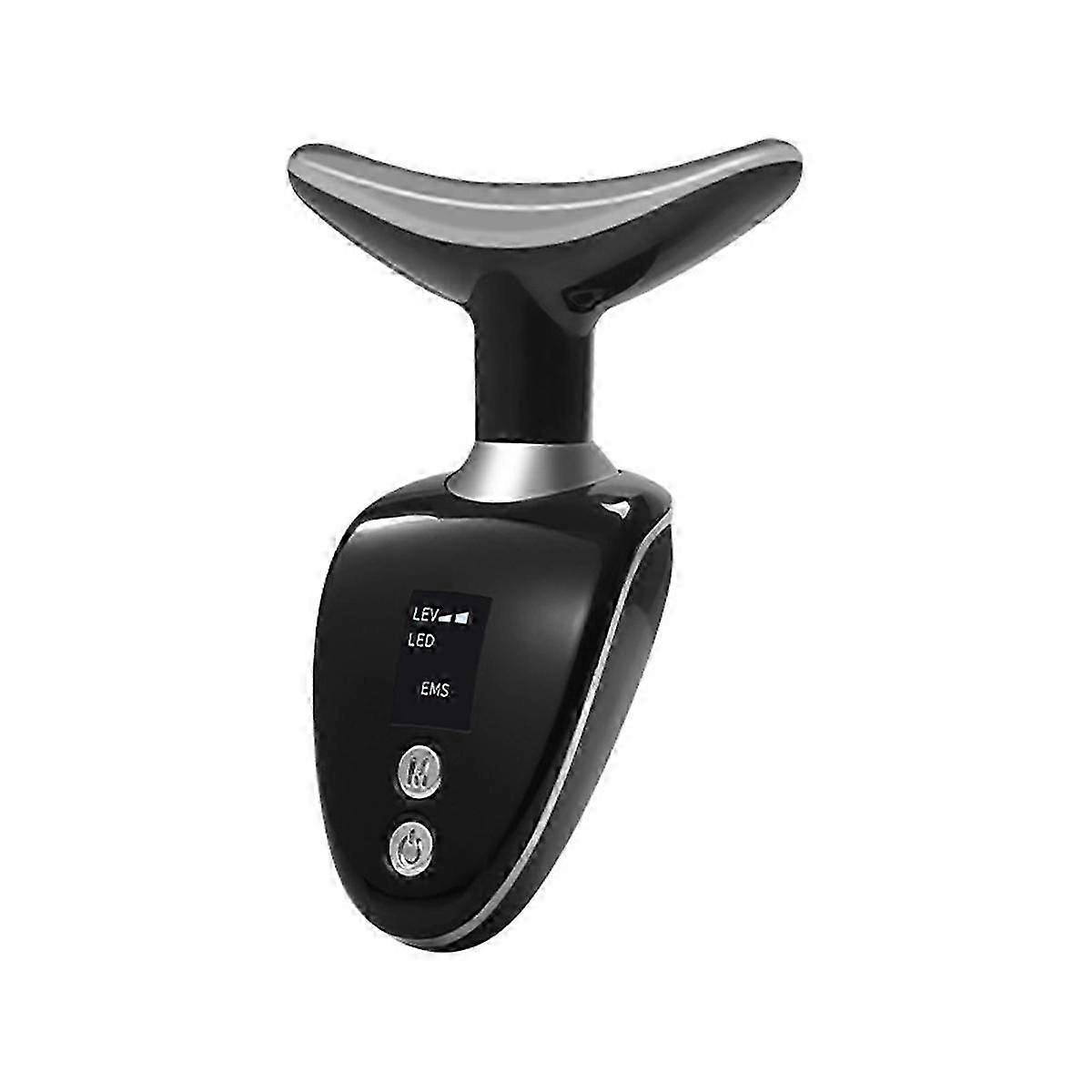 מכשיר יופי לצוואר ולפנים, מעסה לטיפוח העור, מכשיר לעיסוי פנים נייד 3 ב-1, רטט, תרמי