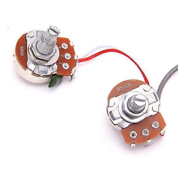 Pre-wired harness set with 2 volume controls (2 tones, 3 ways) for