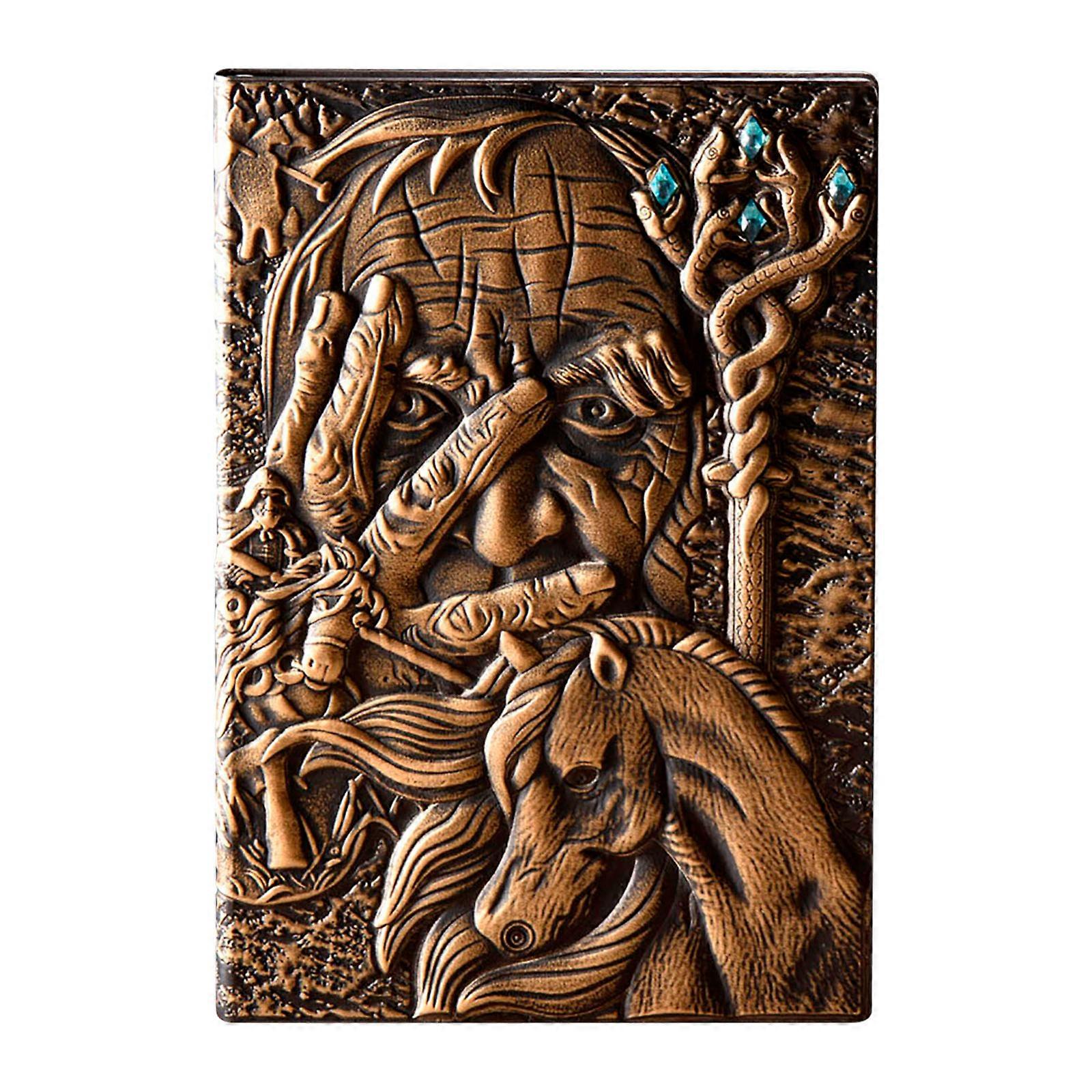 Embossed Magician Notebook European-style Notepad Three-dimensional A5 Diary 100 Pages Practical