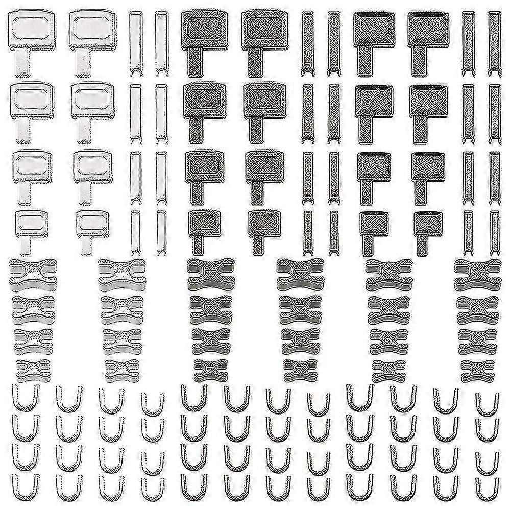 120 Pieces Metal Zipper Head Slider,4 Sizes Zipper Bottom Sliders Retainer Insertion Pin,zipper Sto