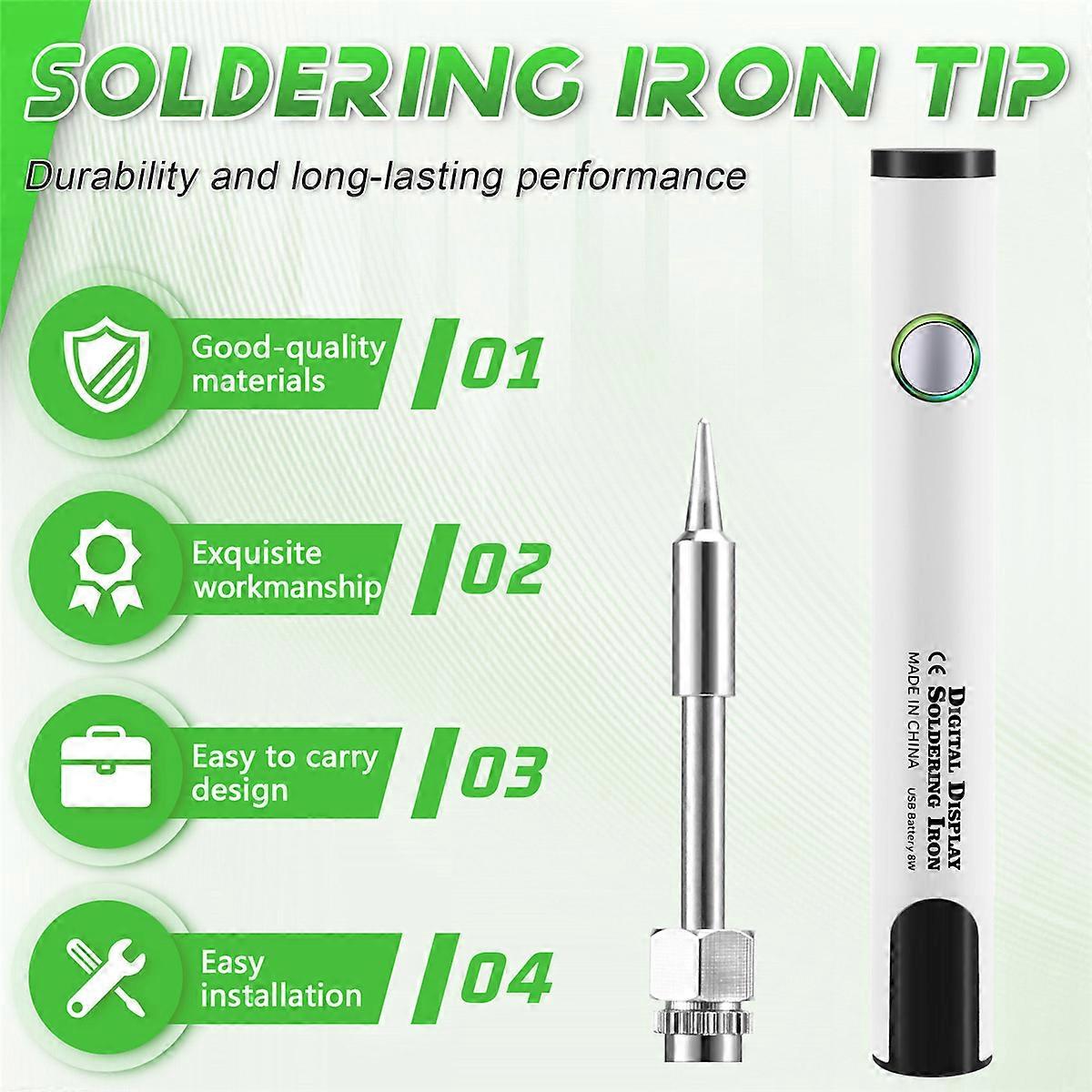 510 Thread Mini Soldering Iron Kit 3-Gear Adjustable Voltage White