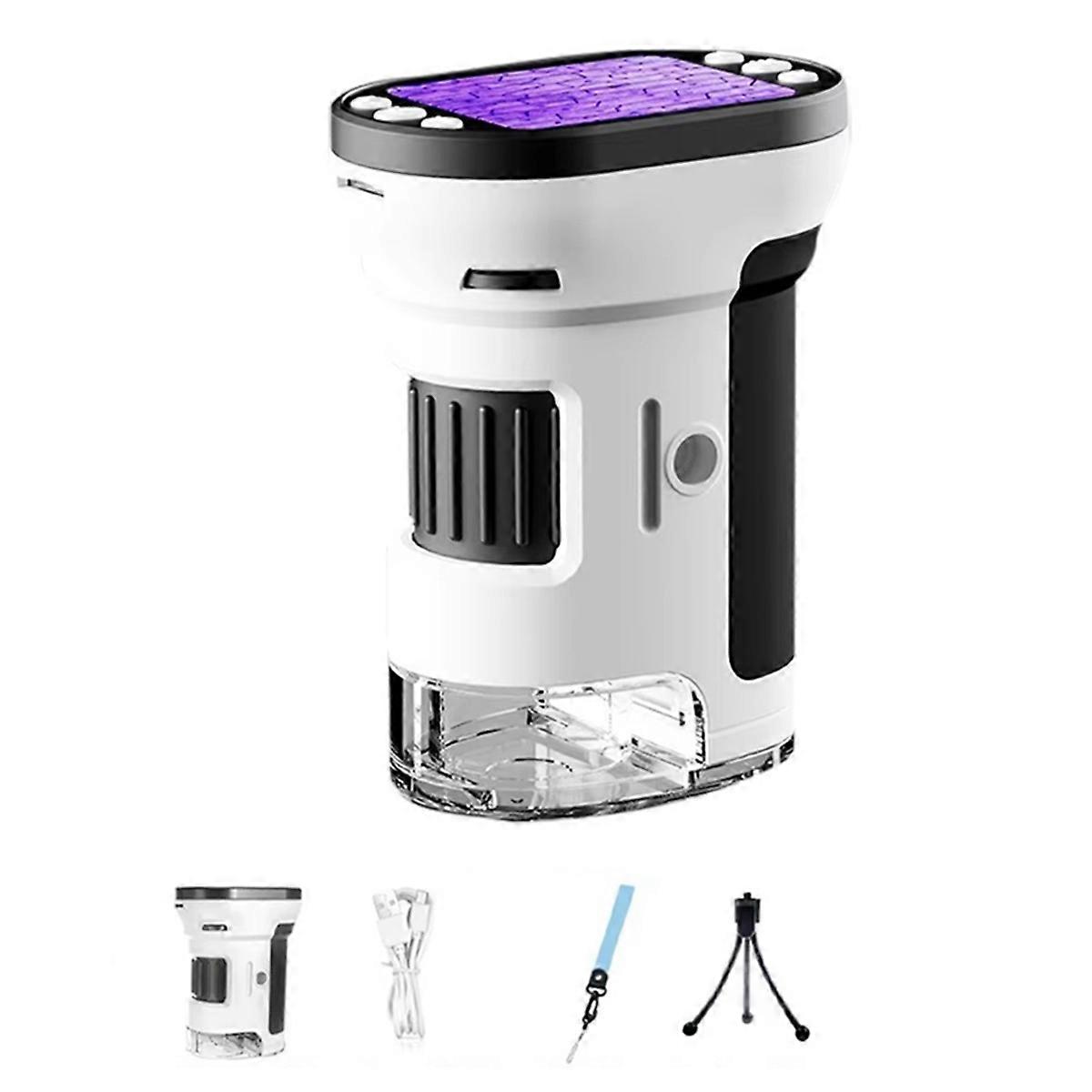 1000X Handheld Microscope for Kids 4K 2.0In Screen Rechargeable Pocket Digital Microscopes Magnifyin