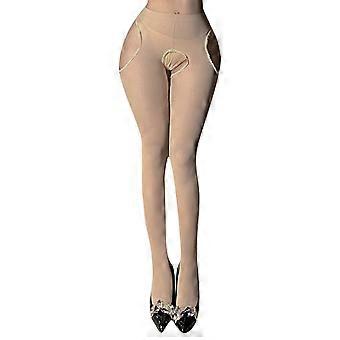 Hoge taille panty dames holle kousen jarretel panty kousenband panty semi ondoorzichtige dij hoge kousen wit