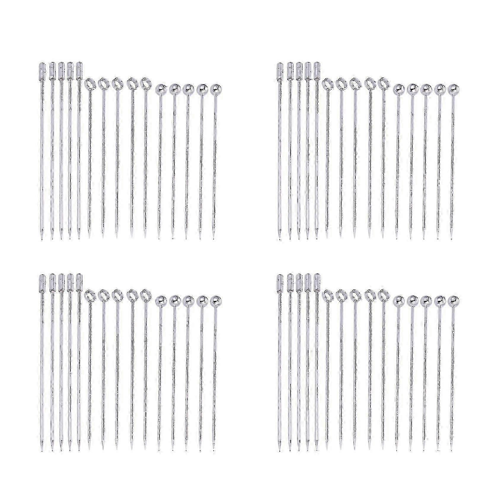 60x Paslanmaz Çelik Kokteyl Pick Martini Pick Set