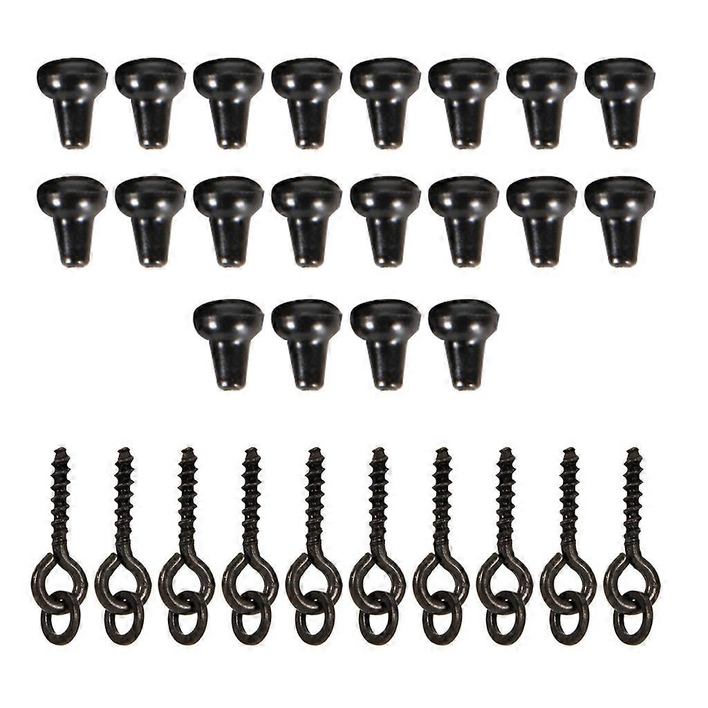Fishing Terminal Fishing Tackle Pop-up Hook Bait Screw Carp Fishing Accessories with Link Loop Accessories Kit Black