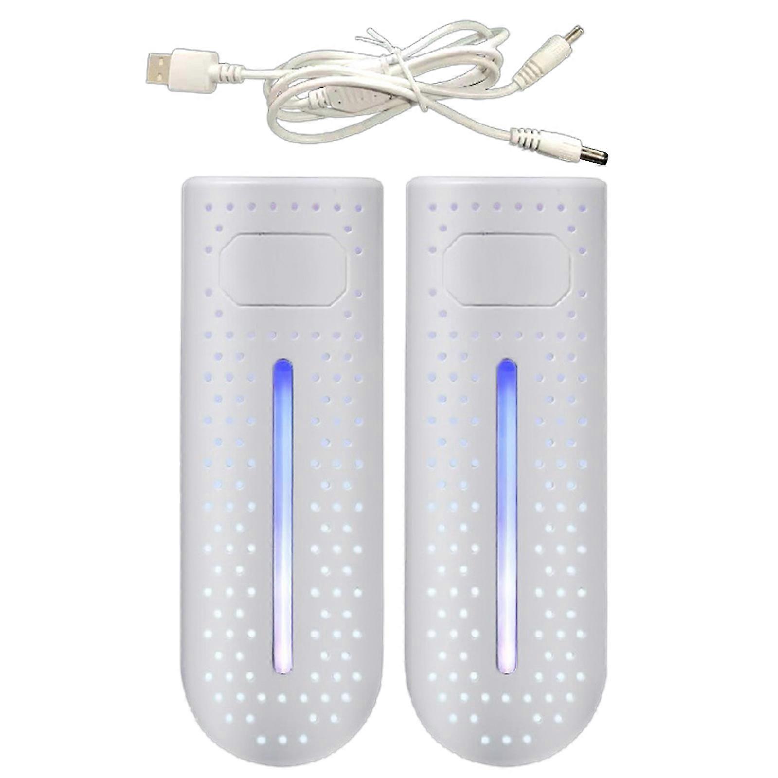 USB Shoe Dryer Boot Deodorizer and Moisture Absorber Quick Drying Solution with UV Light Shoes Dryer White
