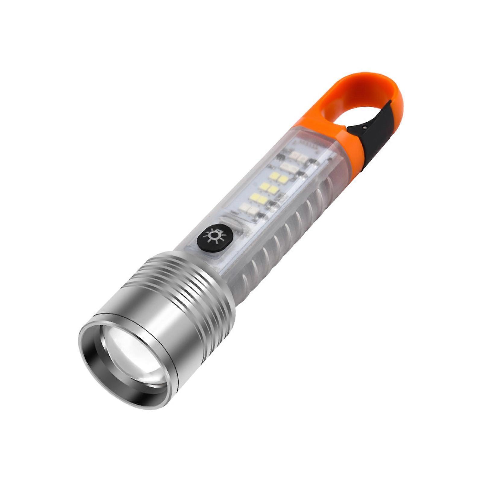 Outdoor Camping Strong Light Flashlight Emergency Multifunctional Long Range Flashlight Work Light Side Lights