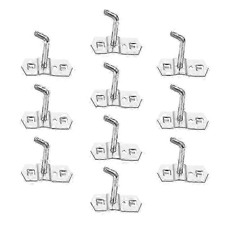 10pcs Hard-ware Hooks Multi-function Hooks Hard-ware Accessories (silver)