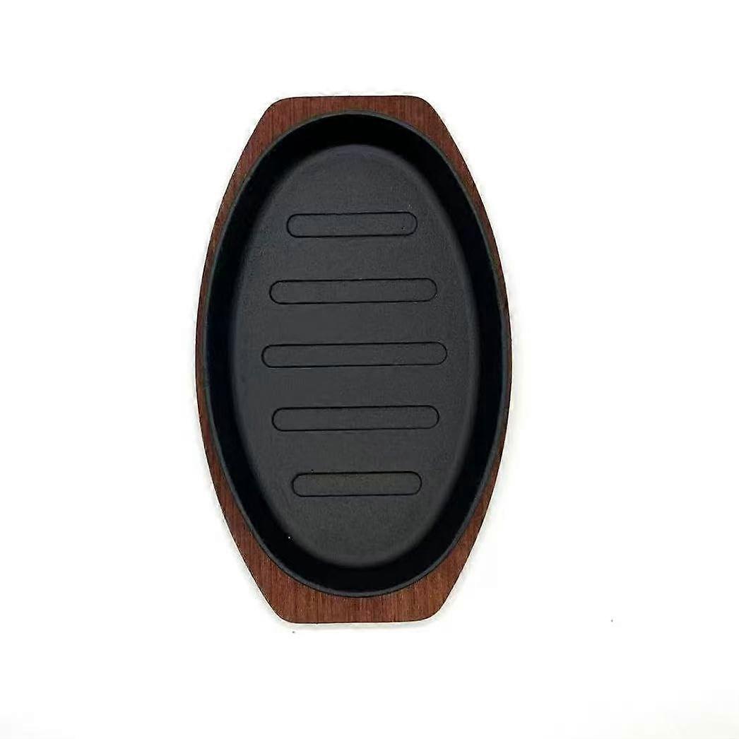 Cast Iron Steak Plate Sizzle Platter Square Pan Skillet for Roti 10 Inches