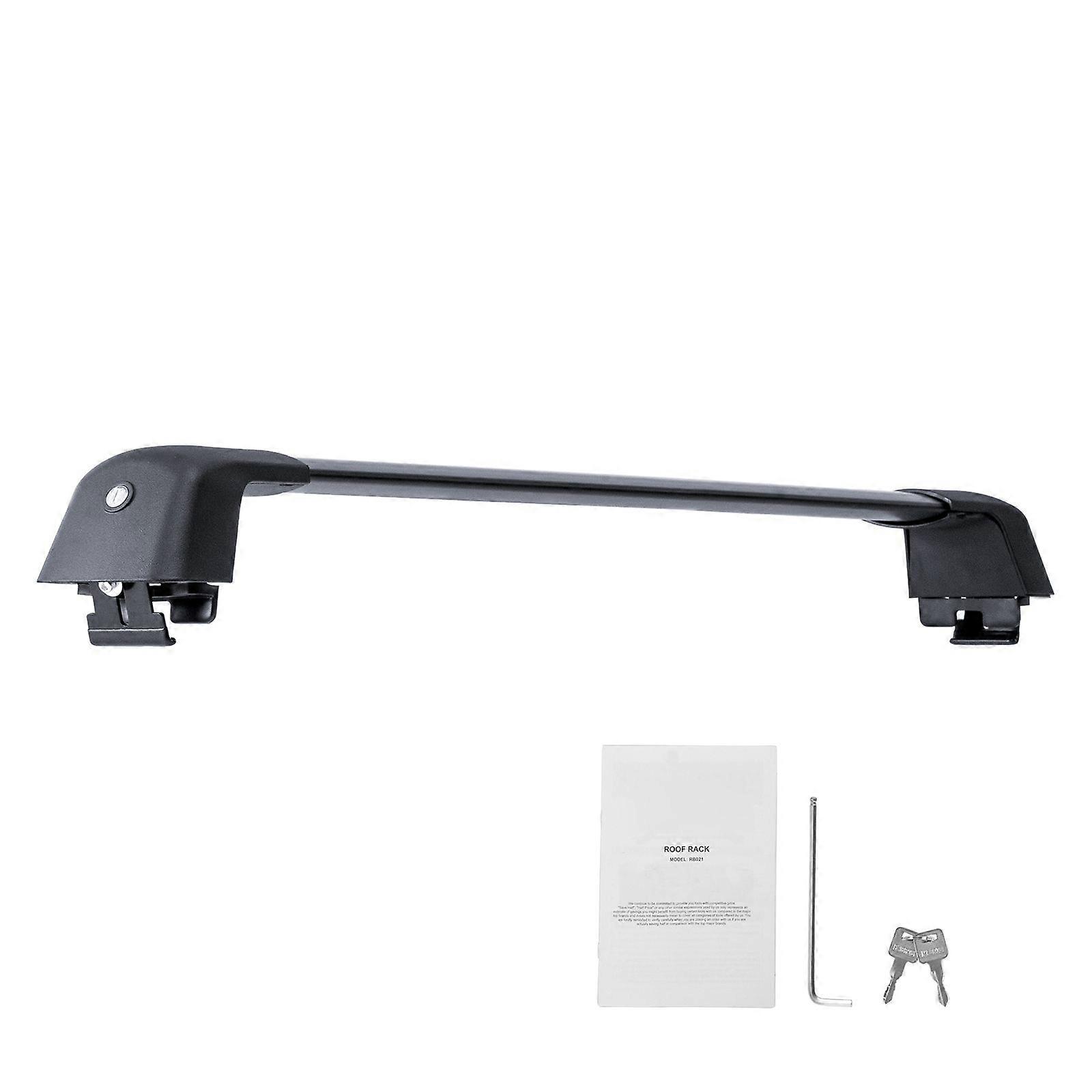 通用车顶架横杆，最大 135.8 厘米（53.5 英寸），适合无间隙的带槽侧轨，90KG 负载能力，可调节横杆