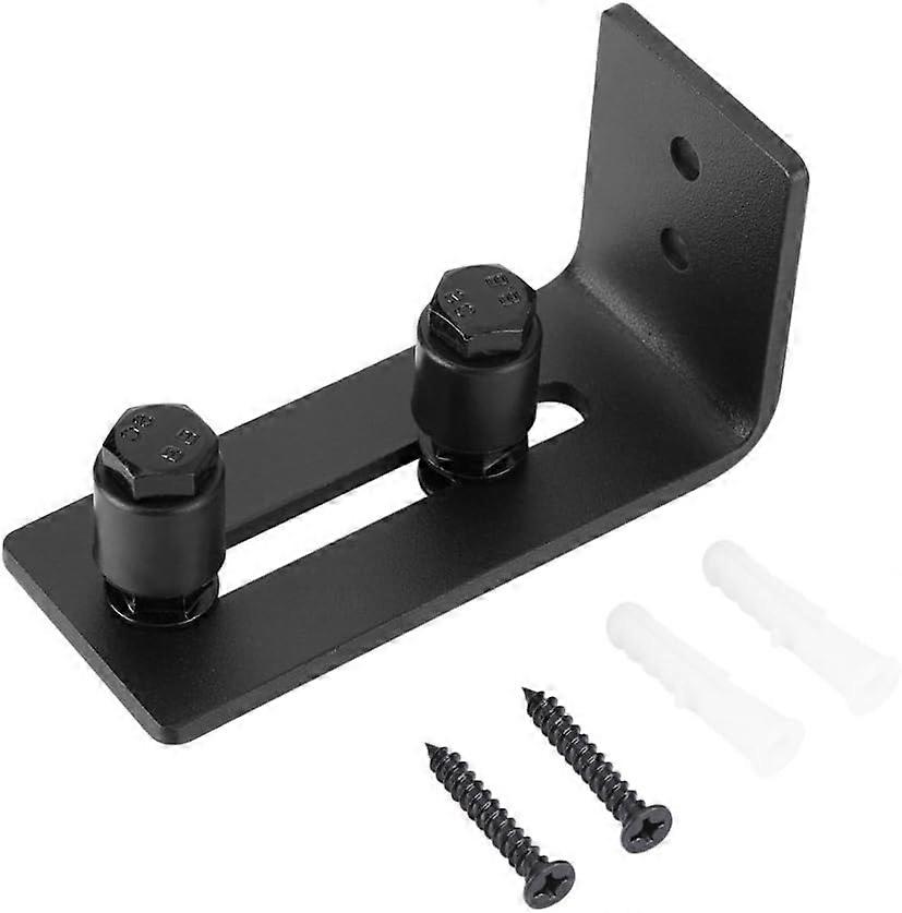 Wall Mount Barn Door Floor Guide, Steel, Rust Resistant, Black