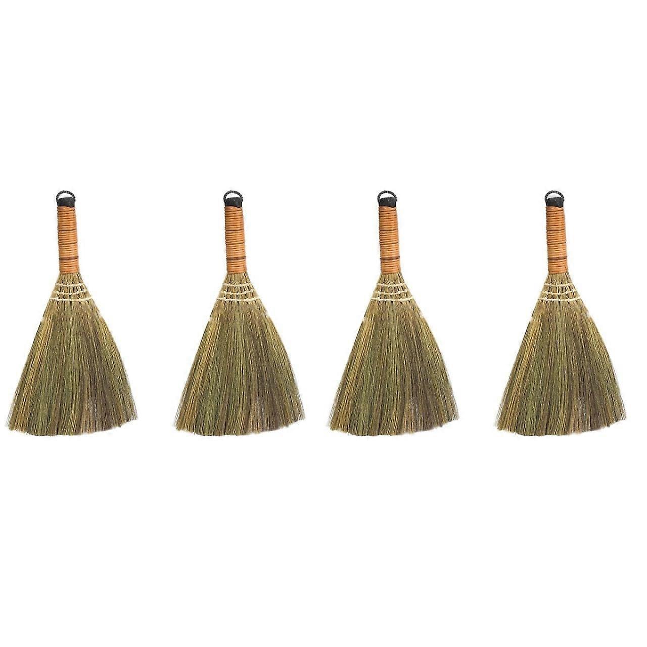 4 Pcs Whisk Broom Handheld Cleaning for Household Dirt and Debris 12 Inch