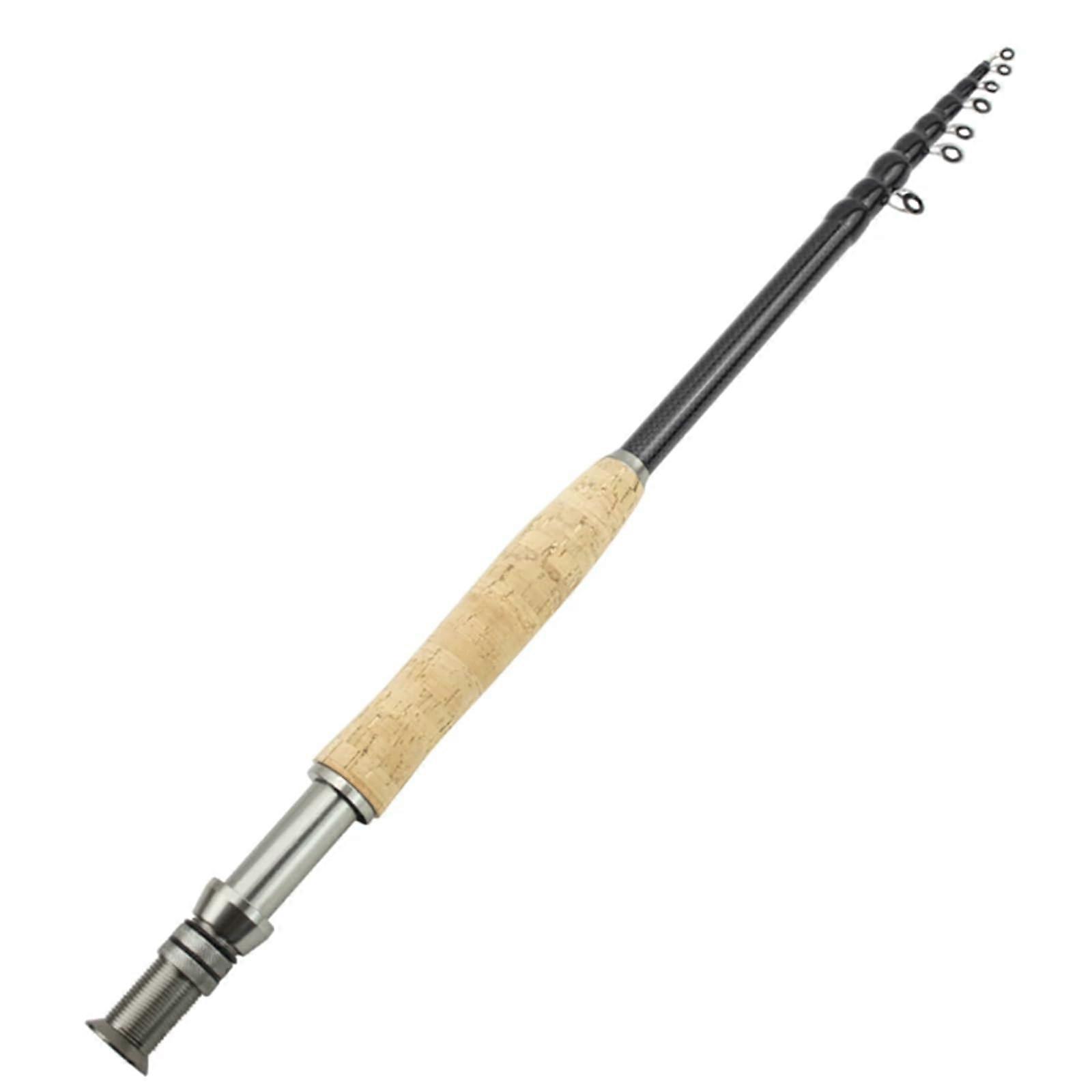 Cork Handle Tackle 2.1M 2.4M 2.7M 3.0M Telescopic Fly Fishing Rod Carbon Ultralight Fast Action Fly Fishing Rod