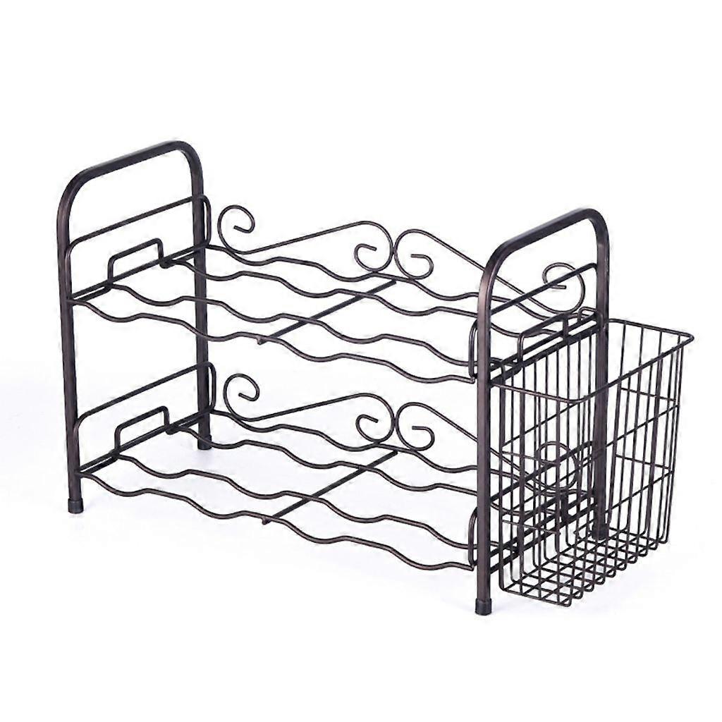 Stylish Wine Storage Rack Countertop Organizer Holder for Kitchen Dining Room