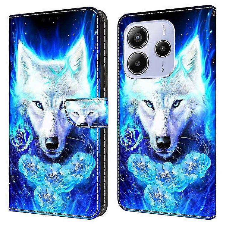 For Xiaomi Redmi Note 14 4G (EU/GB Version 164.84mm) Leather Case Pattern Printing Wallet Stand Flip Phone Cover