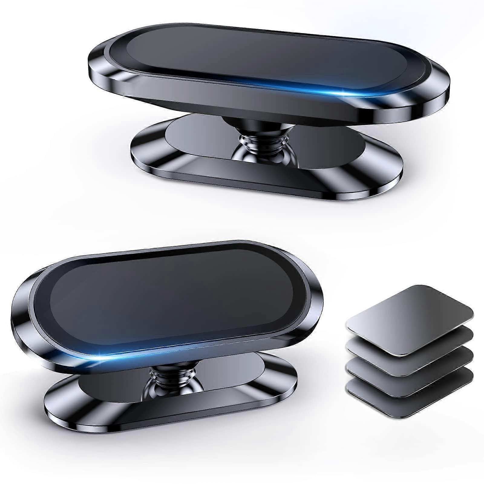 Magnetic Telephone Holder for Car Dash - 2 Packs, Strong Magnet, Adjustable Height, Universal Compatibility