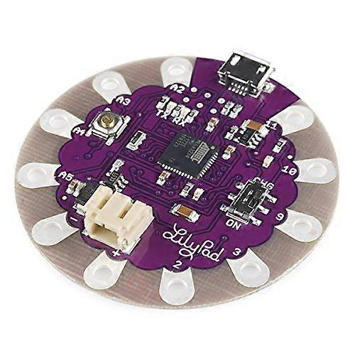 Lilypad Development Main Board - Silver Sized Dollar Arduino Compatible e-Textile and Wearable Technology Board