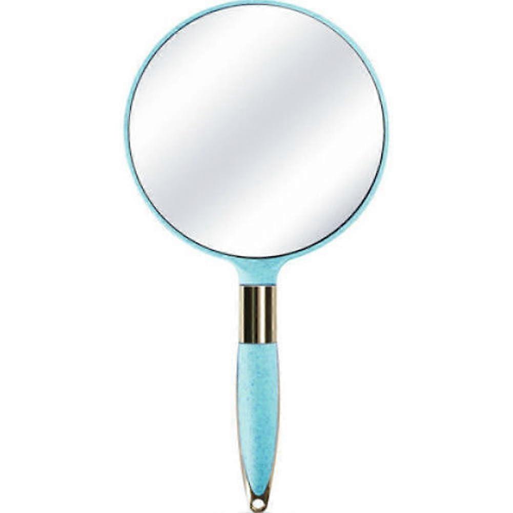 1 Piece Hand Type Mirror Round Travel Makeup Mirror Cosmetic Hand Mirror, Blue