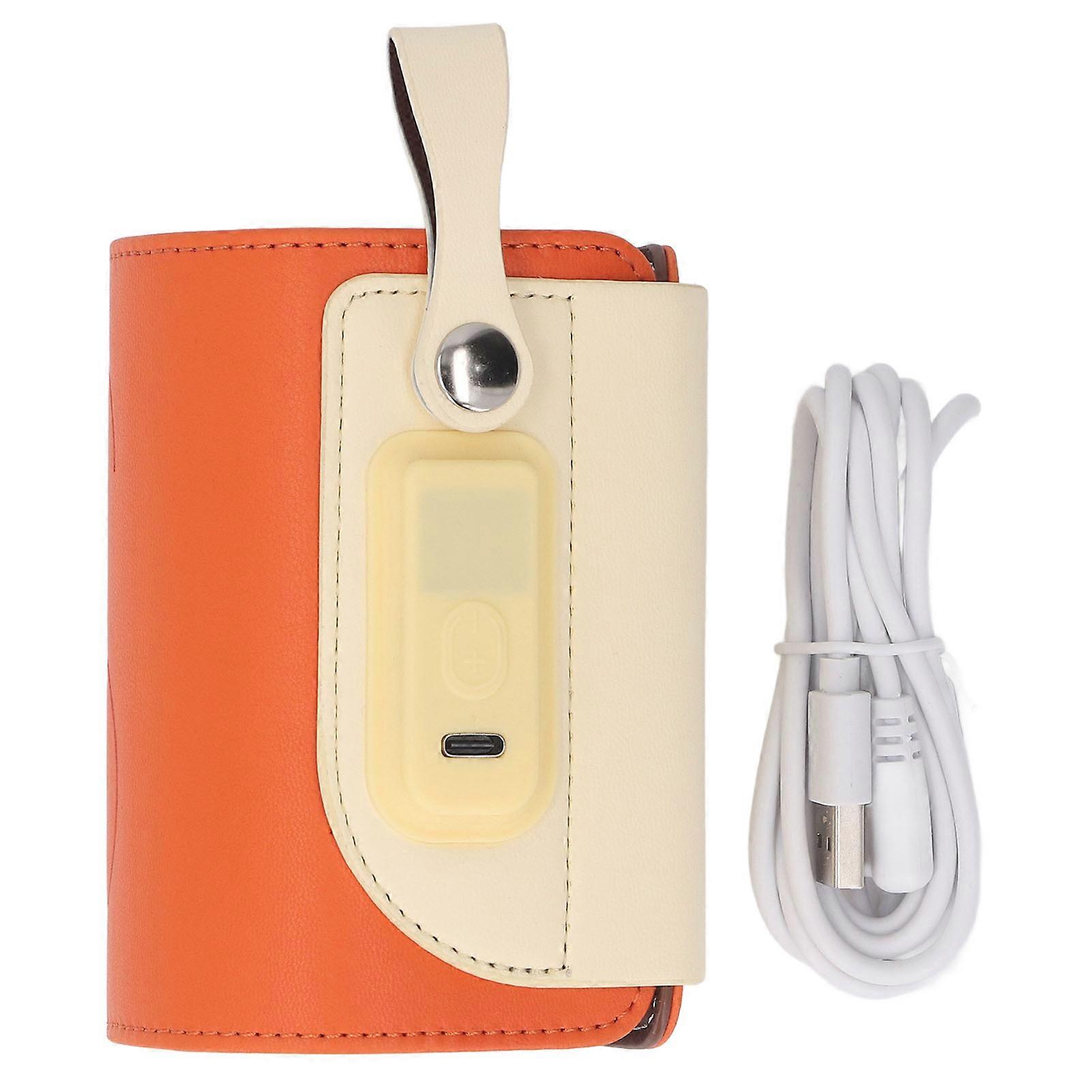 Portable Bottle Warmer 5 Temperature Settings LCD Display USB Powered Milk Heat Keeper for Travel