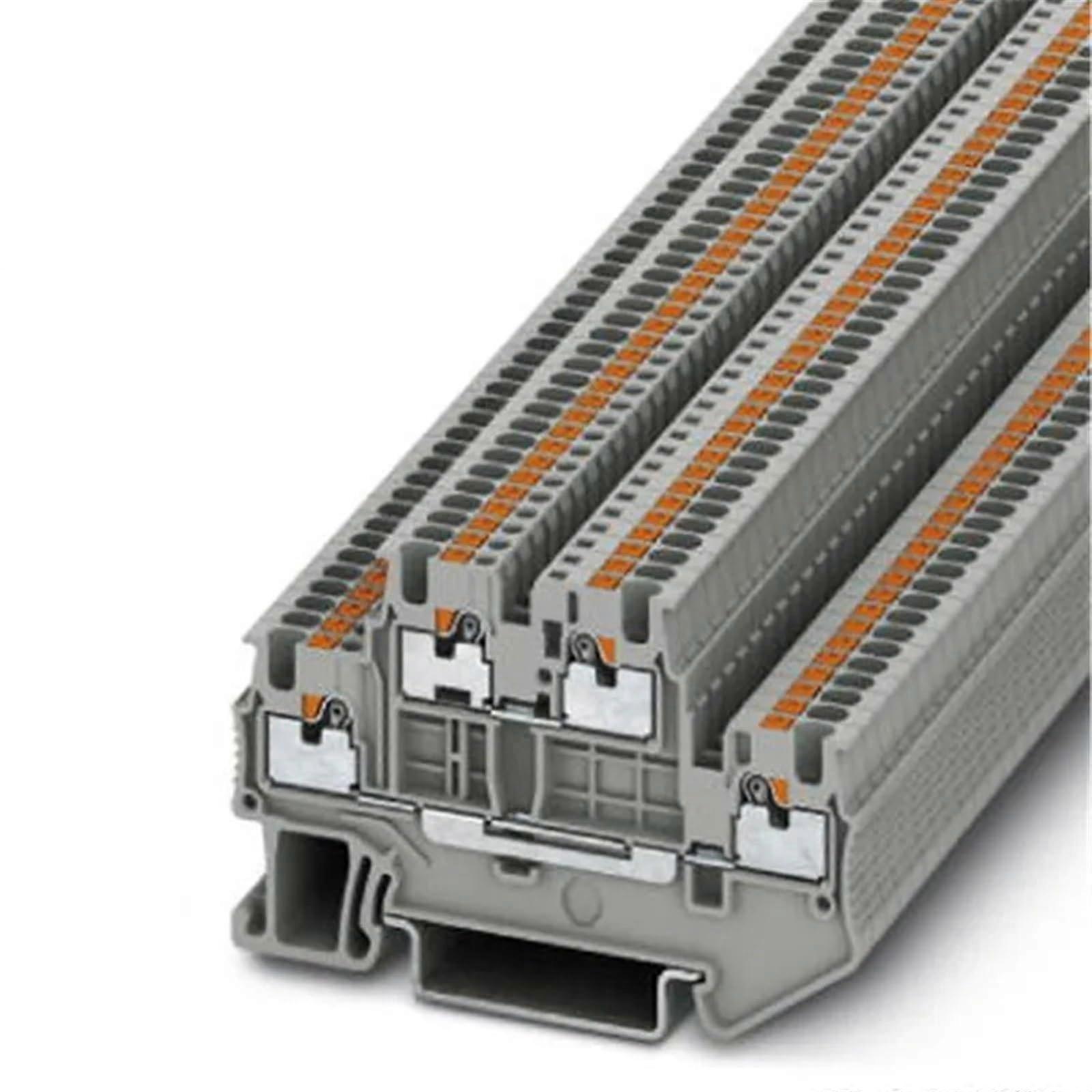 5pcs Type PTTB1.5/S 0.14-1.5 mm2 AWG 25-14 Double-Layer Quick Connector Din Rail Combination Fast Wiring Terminal Blocks
