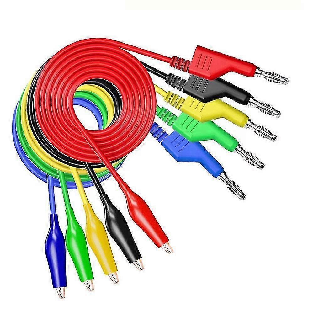 4mm Stackable Banana Plug to Test Hook Clip Test Leads Mini Banana Plug Test