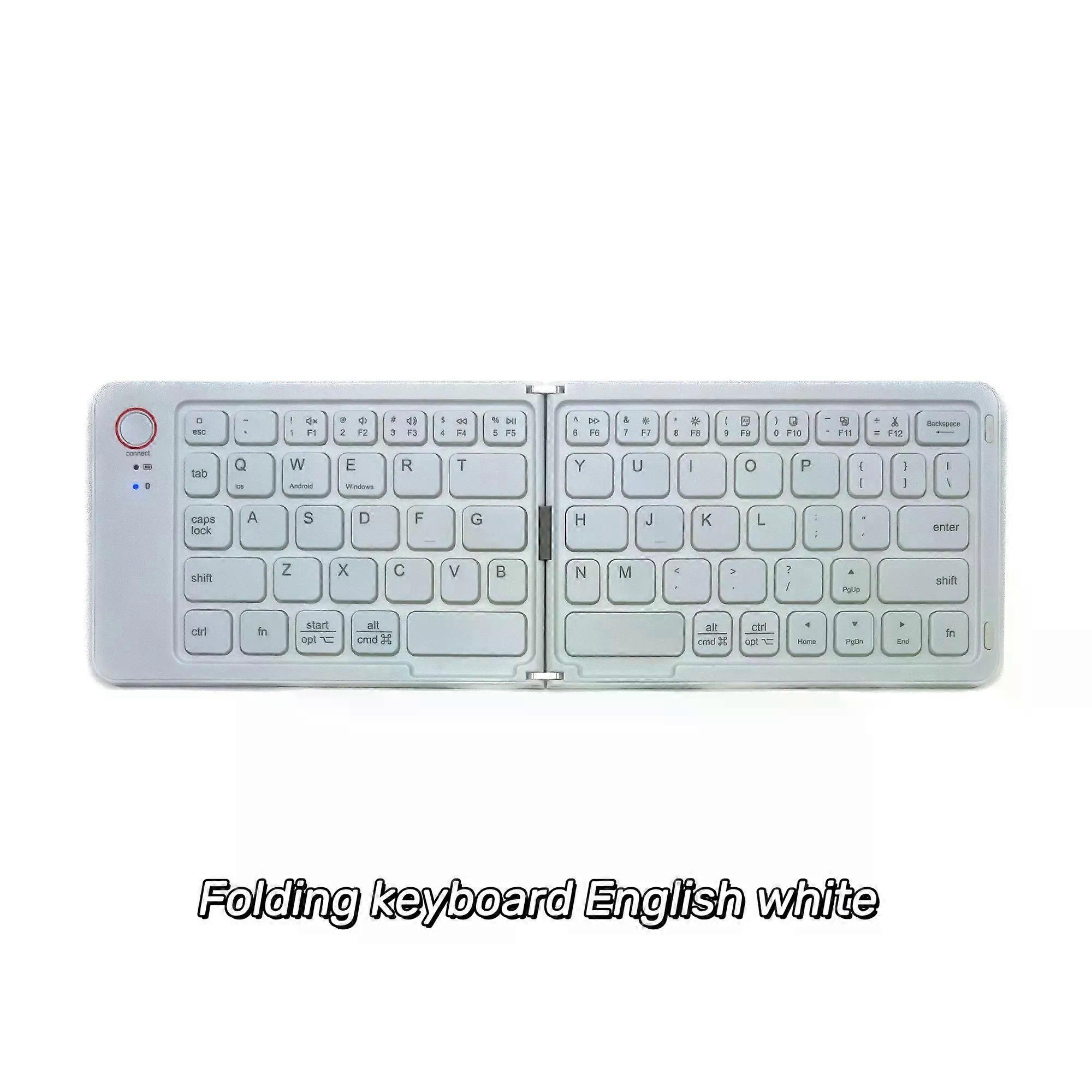 con Korean\Russian languag Foldable Wireless Bluetooth Keyboard Rechargeable Folding Keyboard For IPAD Mobile Tablet Notebook Office
