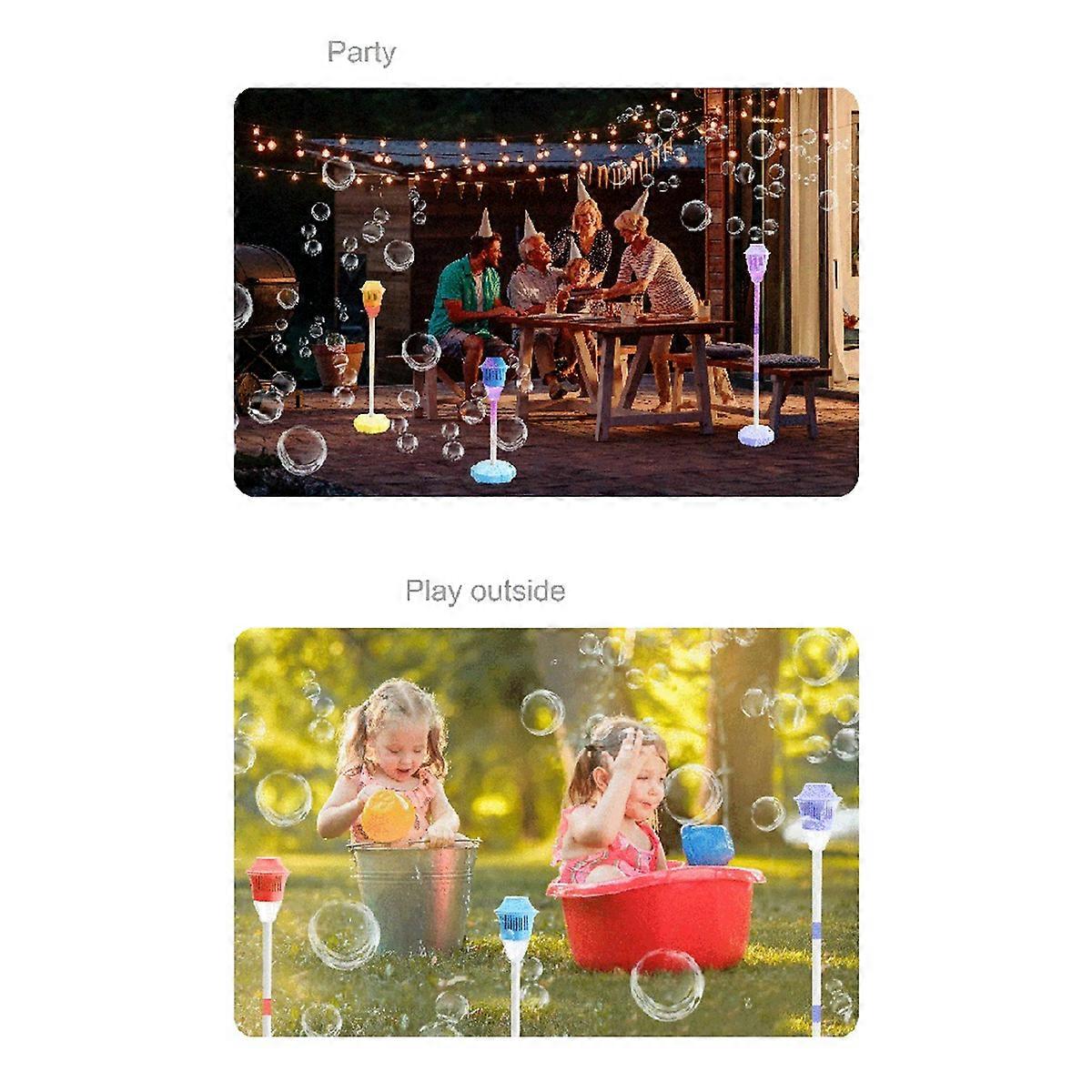 Automatic Bubble Machine with Light Vertical Bubble Machine for Birthday Outdoor Wedding Christmas P