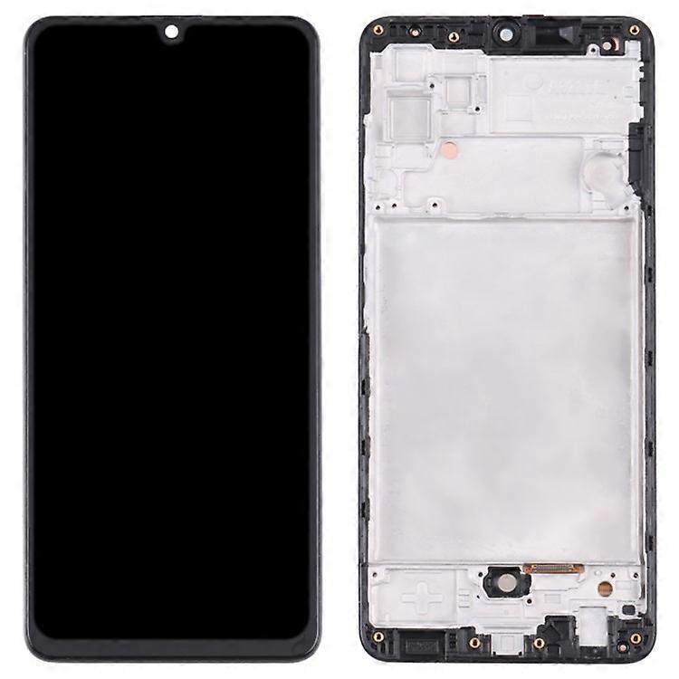 Compatible For Samsung Galaxy M32 (Global Version) 4G M325 OEM Grade S AMOLED Screen and Digitizer Assembly + Frame (Without Logo)