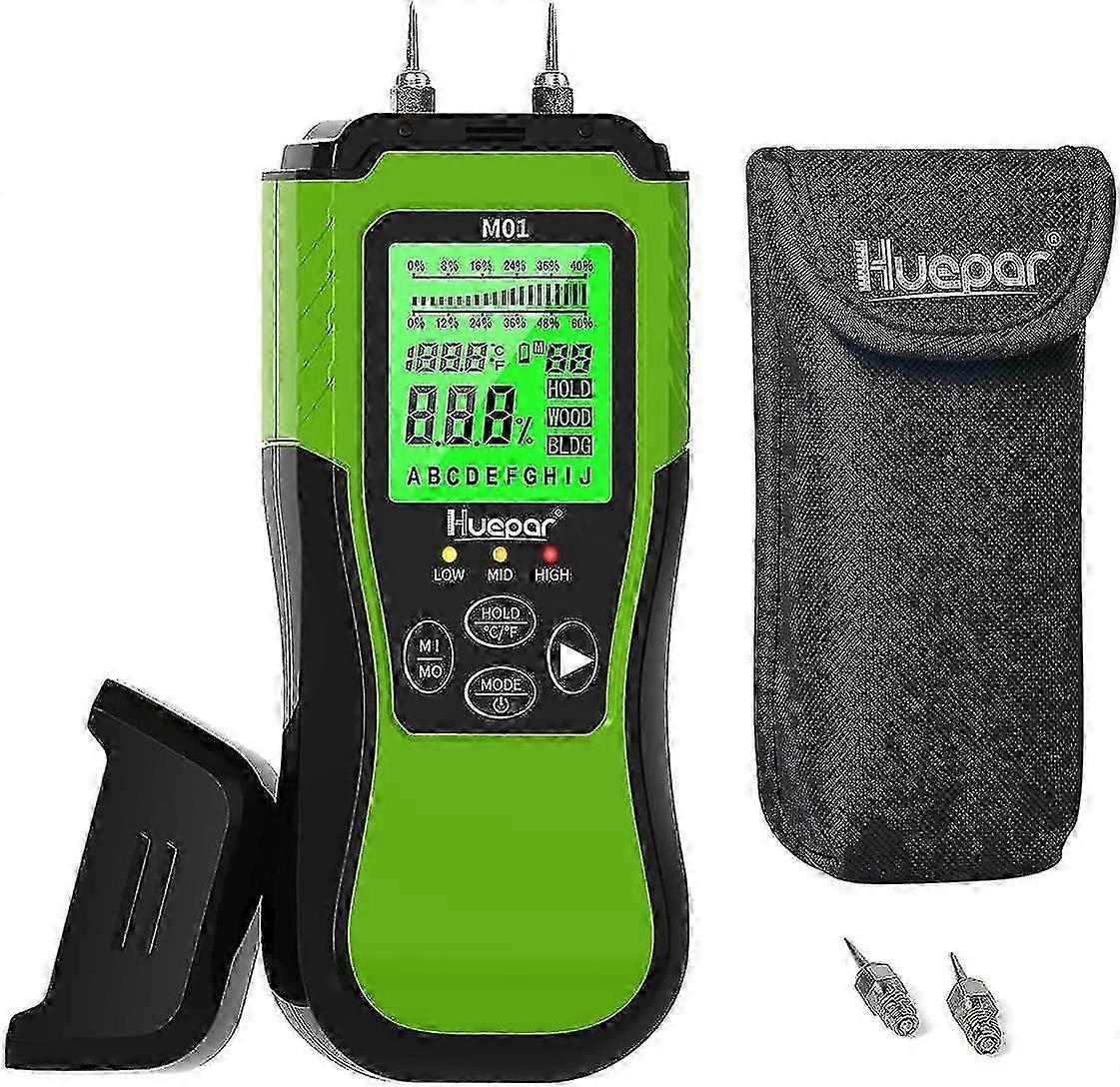 Digital Water Leak Detector With 2 Measuring Modes -8 Types Of Wood Dampness Tester With Lcd Wood Moisture Meter Pin-type