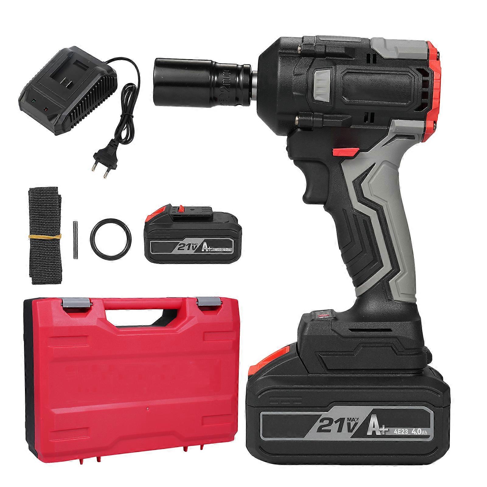 Electric Impact Set 350N.m Multifunctional Stepless Speed Adjustable 1/2in 21V Cordless Brushless Wrench with LED Light