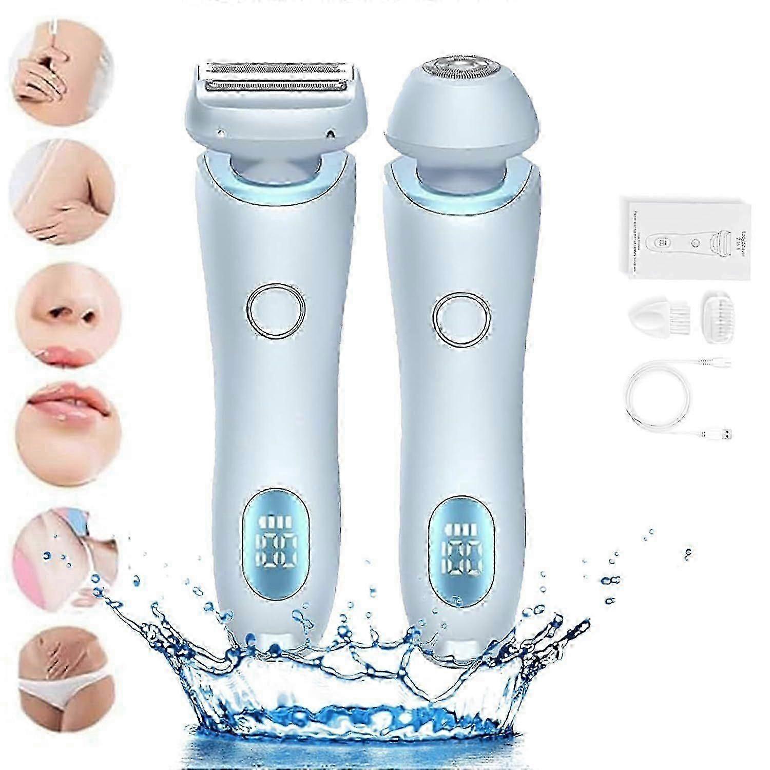 מכונת גילוח חשמלית ניידת 2 ב 1 לנשים, חלקים פרטיים מכונת גילוח אלגנטיות