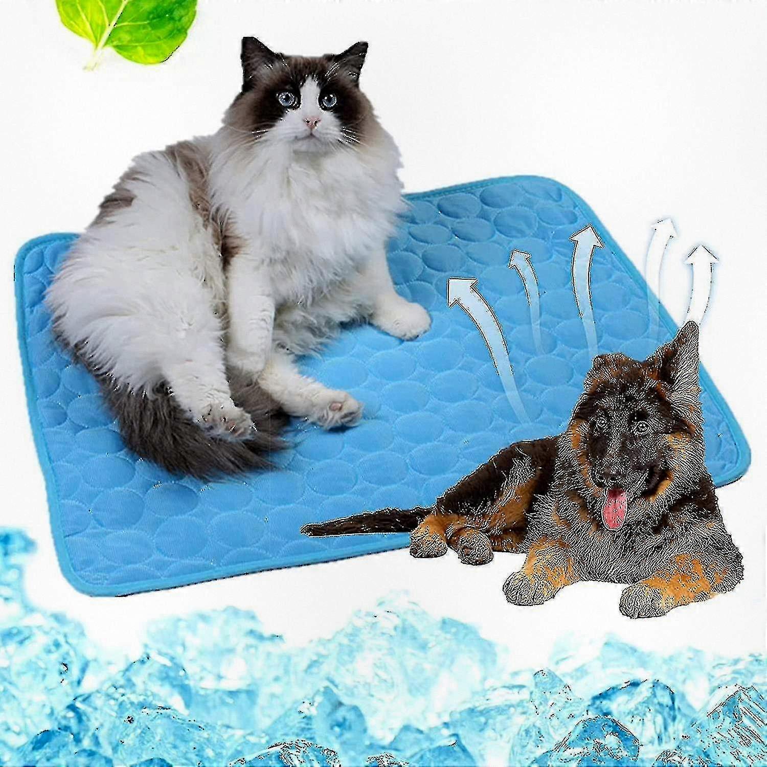 Washable Ice Silk Cooling Blanket Mat for Dog Bed or Kennel, Ideal for Providing a Comfortable Sleeping Surface