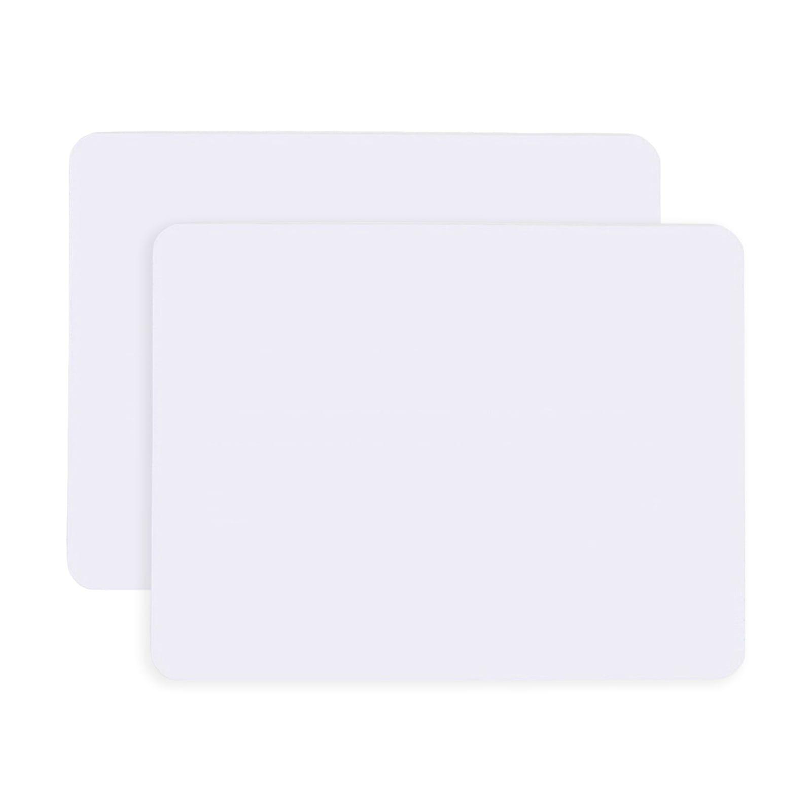 2Pcs Reversible Mini Whiteboard Set Portable Easy to Clean Double Side Message Drawing Multi-purpose Whiteboard