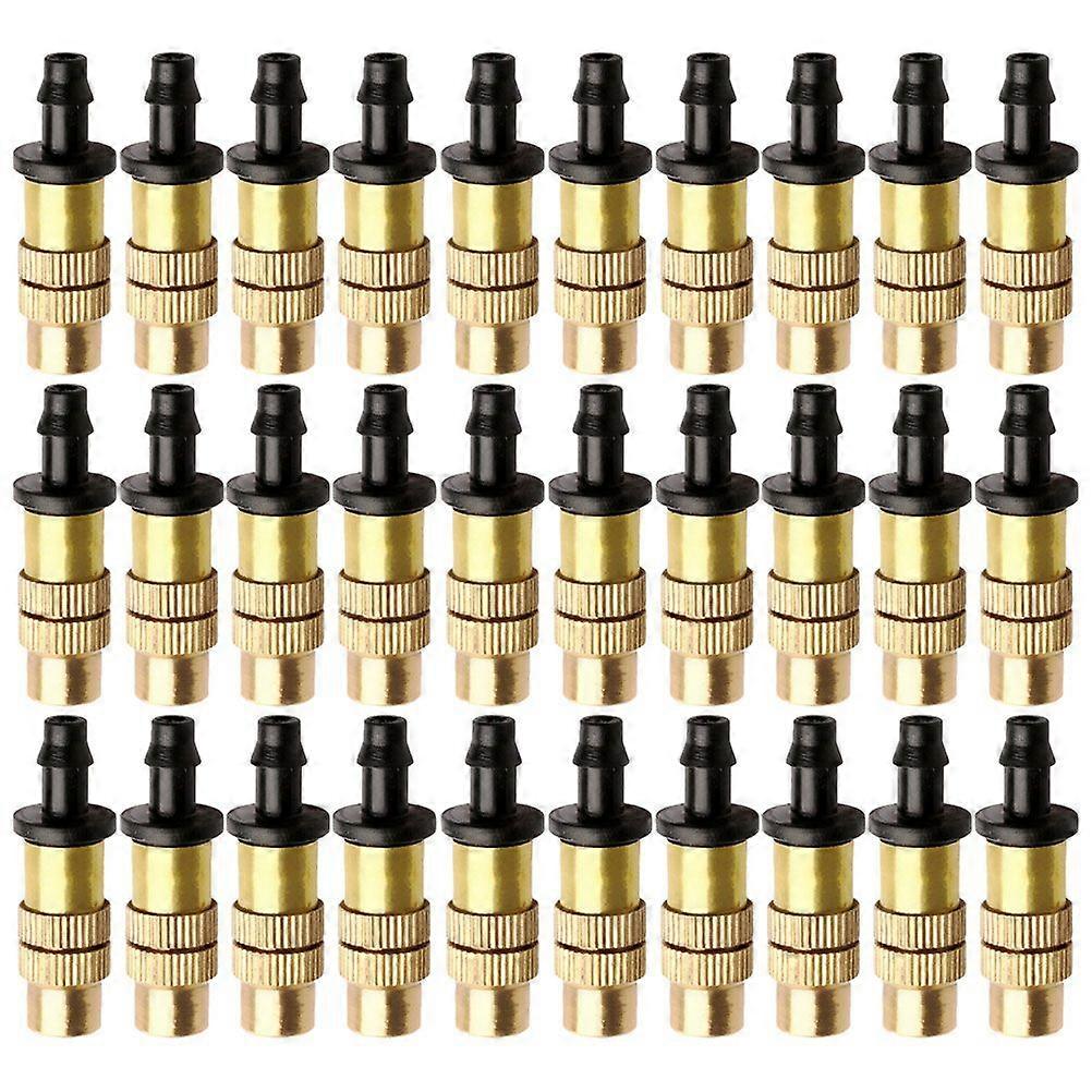 50pcs Irrigation System Copper Nozzle Adjustable Spray Nozzle Garden Greenhouse Watering Nozzle