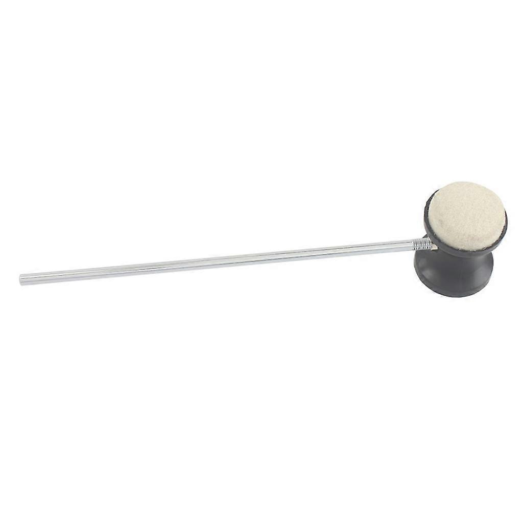 1x Step Mallet Pedal Beater Felt Hammer For Drum Parts Black+Silver 8.81inch
