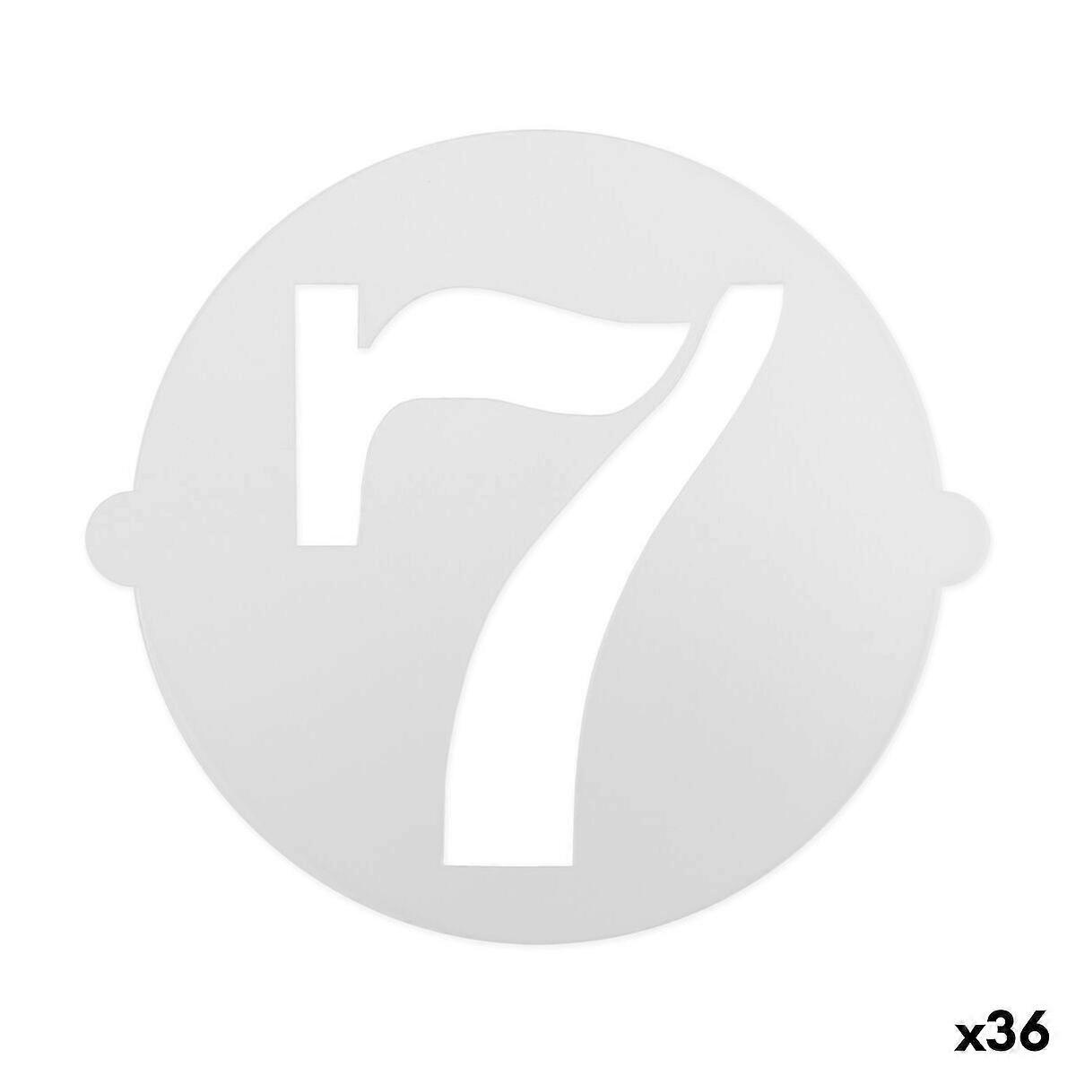 Cake stencil Algon 25 cm Number 7 (36 Units)
