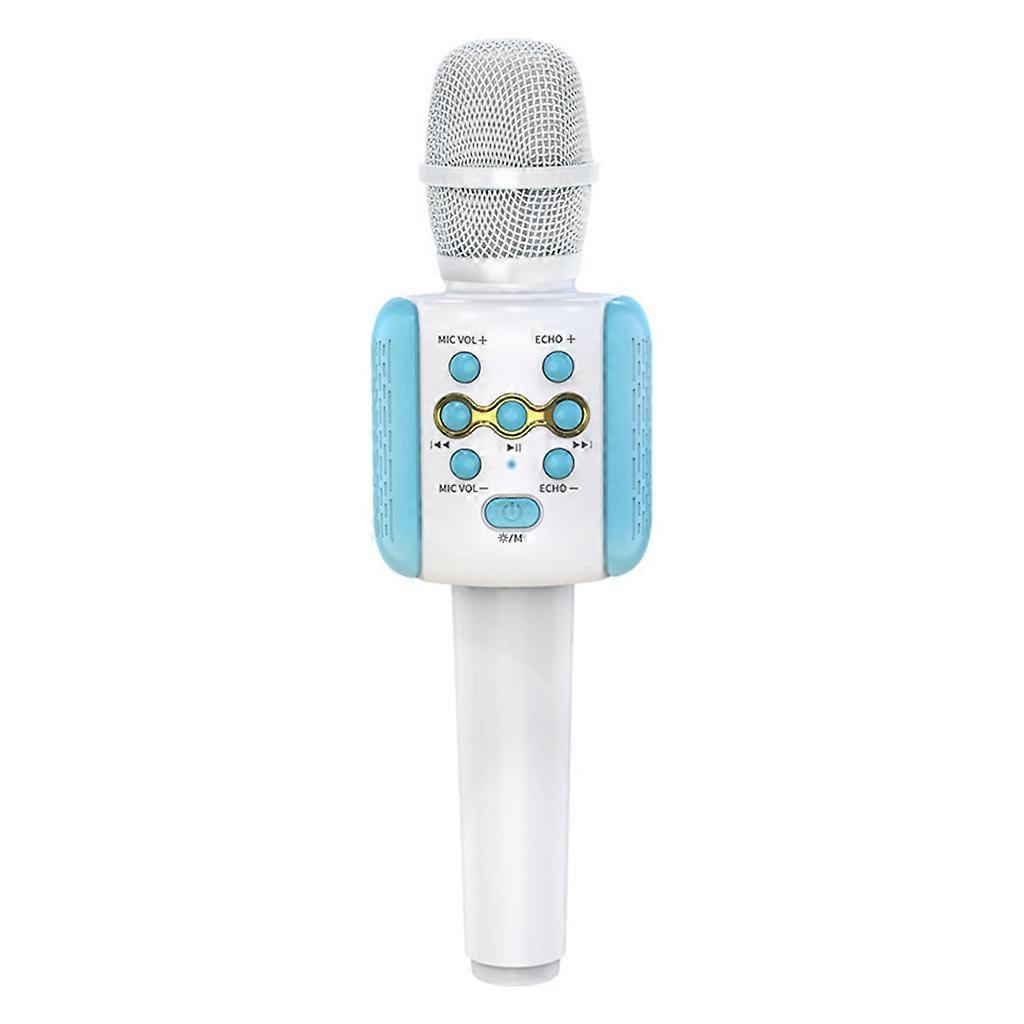 Handheld Karaoke Mic Portable Speaker Machine Home Party Birthday for Smartphones PC Computers Blue