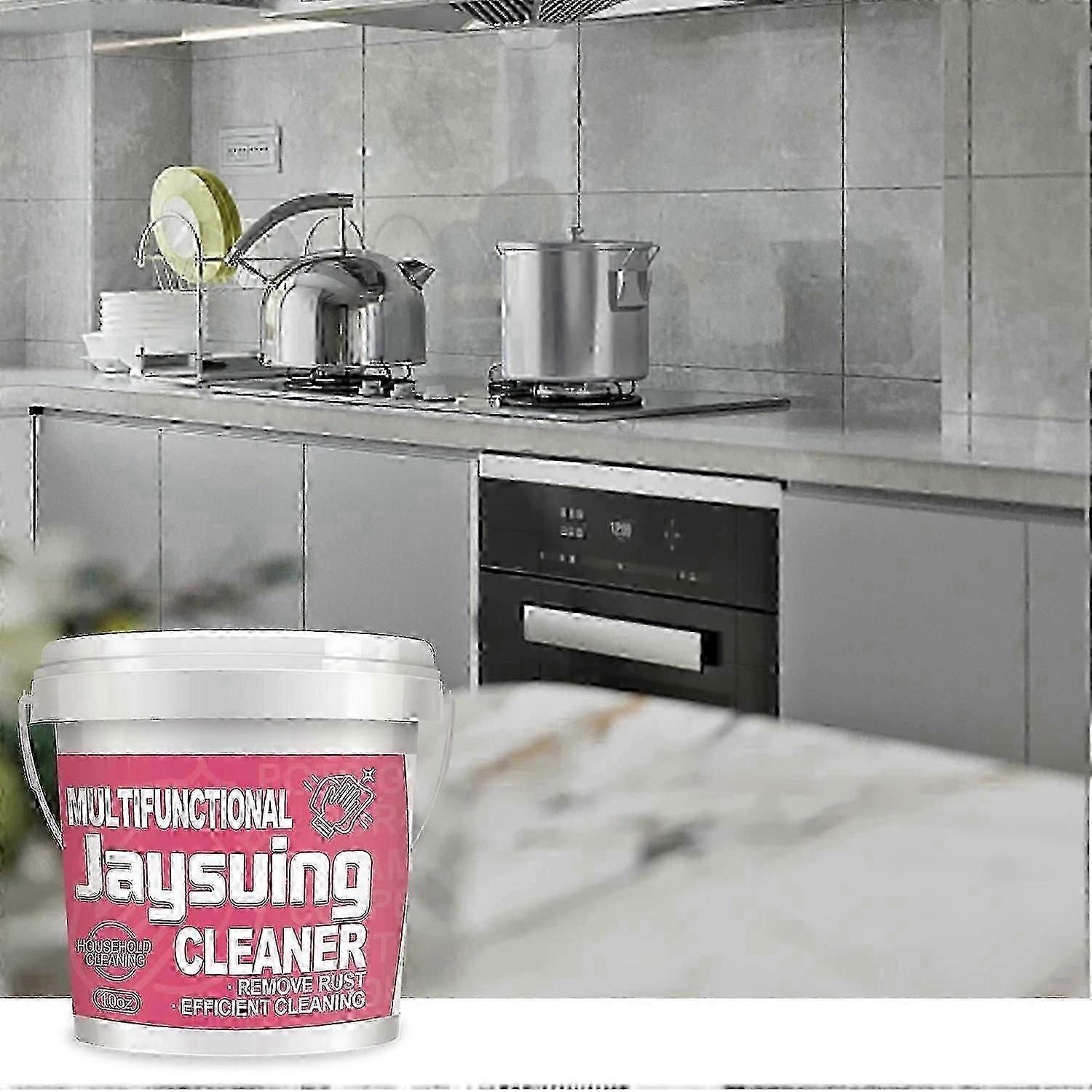 Jaysuing Multi-functional Cleaning Cream, Sink Cooker Bottom Stove Heavy Oil Stains Scale Cleaning R