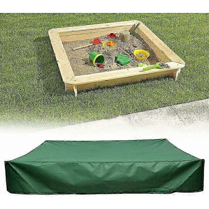 Dustproof Sandbox Cover with Drawstring, Oxford Cloth Square Tarp for Sandbox, Swimming Pool, Garden or FarmGreen,120*120cm
