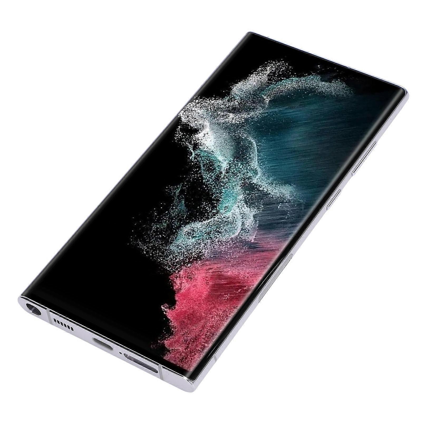 Phone LCD Screen Replacement With Frame and Repair Kit 6.7in Screen 500ppi 3088 X 1440px for Galaxy S22 Ultra 5G SM S908U Silver 