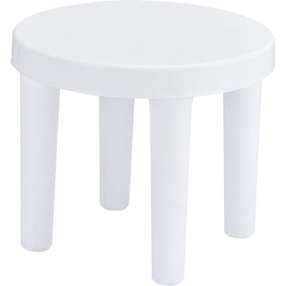Bathroom Footstool White Plastic Lightweight Portability for Home Use
