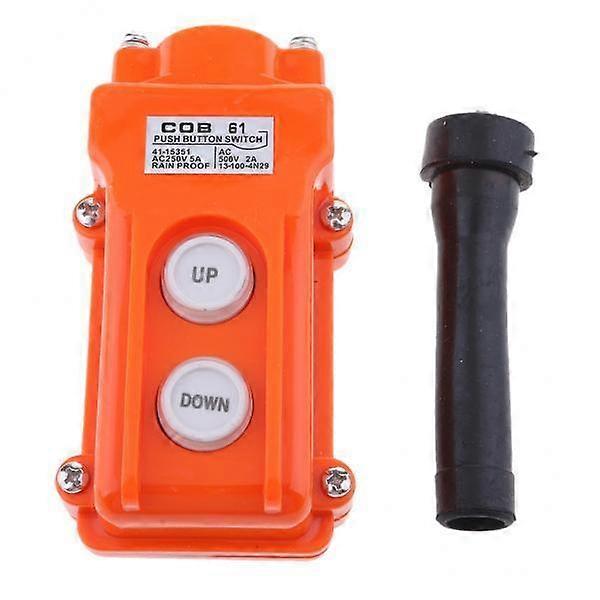 2xCOB61 Hoist Push Button Switch Up-Down IP55 Rain-proof Crane Pendant Button