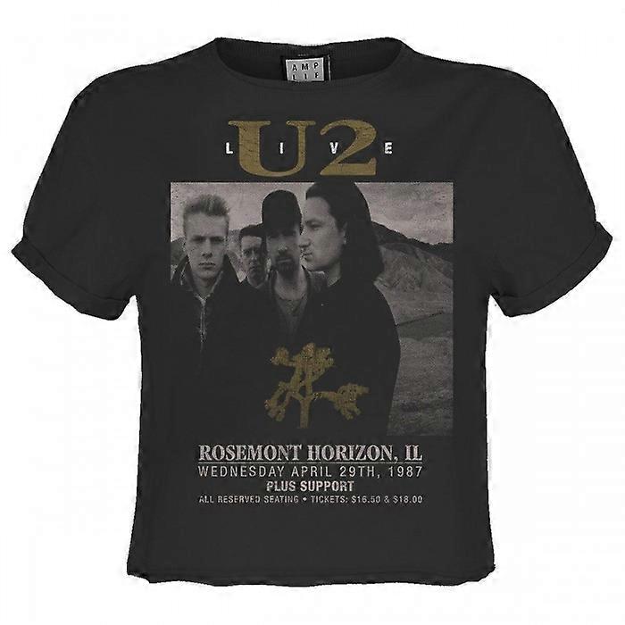 Amplified Womens/Ladies Live U2 Crop Top