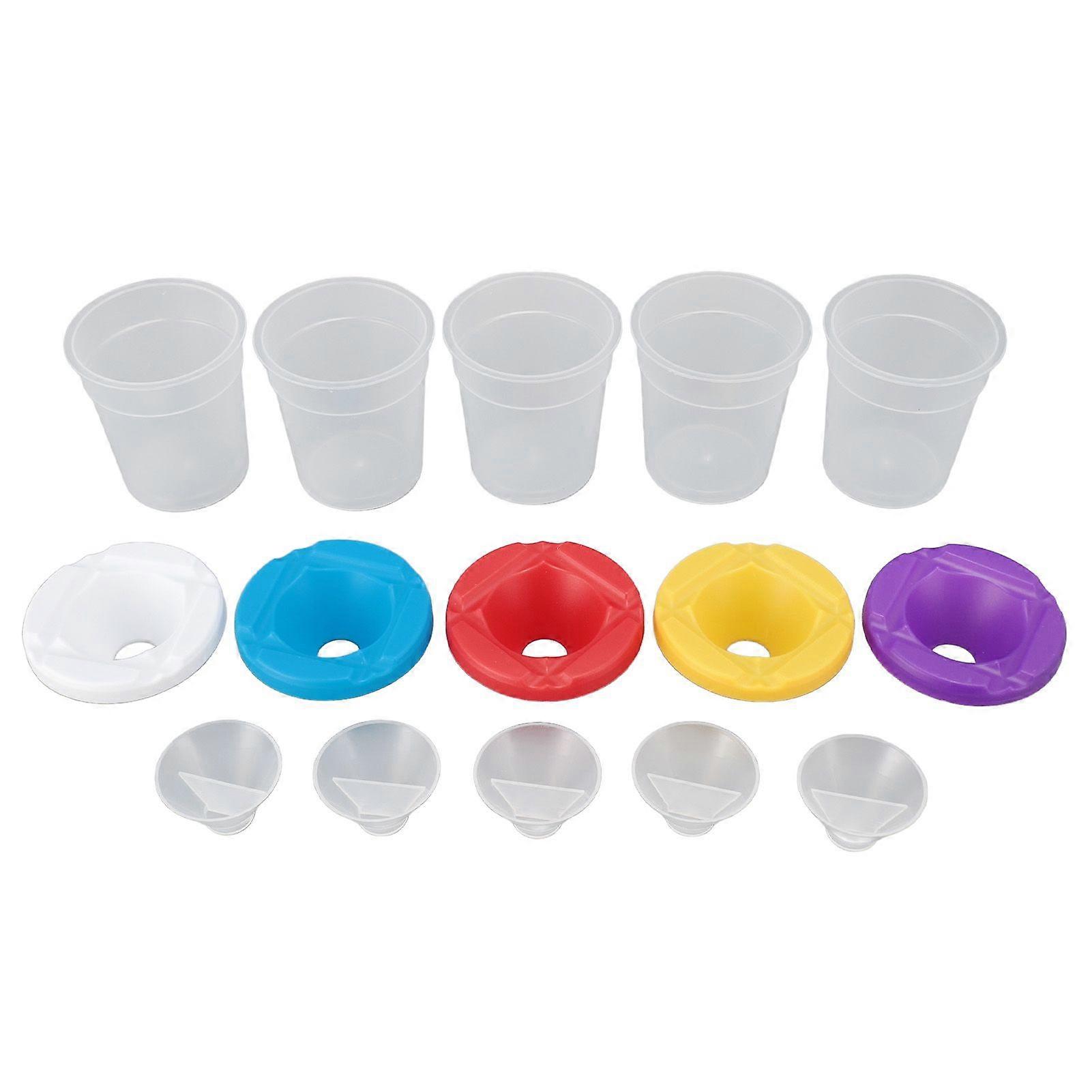 2025 Latest Model  5pcs Kids Paint Cups Multipurpose Spill Proof Reusable