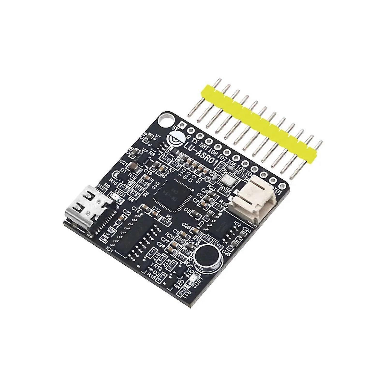 LUASR01 Intelligent Voice Recognition Module Voice Board VRM 5V Power Supply USB 3W Power Amplifier 8Ω Smart Home Appliances(A)